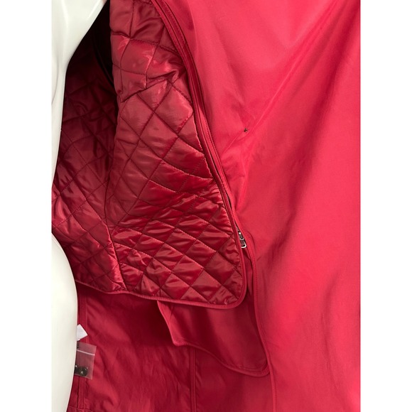 Talbots Red Belted Double Breasted Lined Trench Coat sz 12W (15583) NEW - Picture 8 of 10